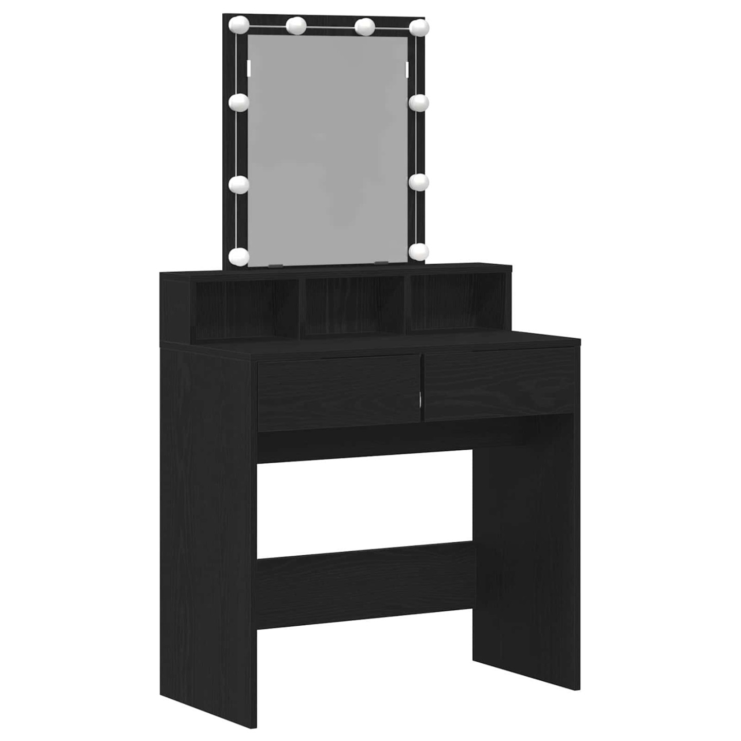Coiffeuse Chêne noir 80 x 41 x 144,5 cm Bois d'ingénierie