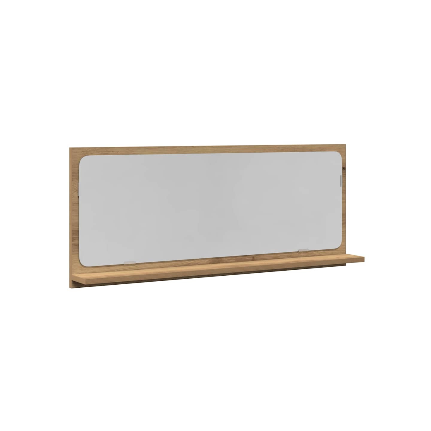 Étagère Miroir chêne artisanal 90 x 10,5 x 37 cm