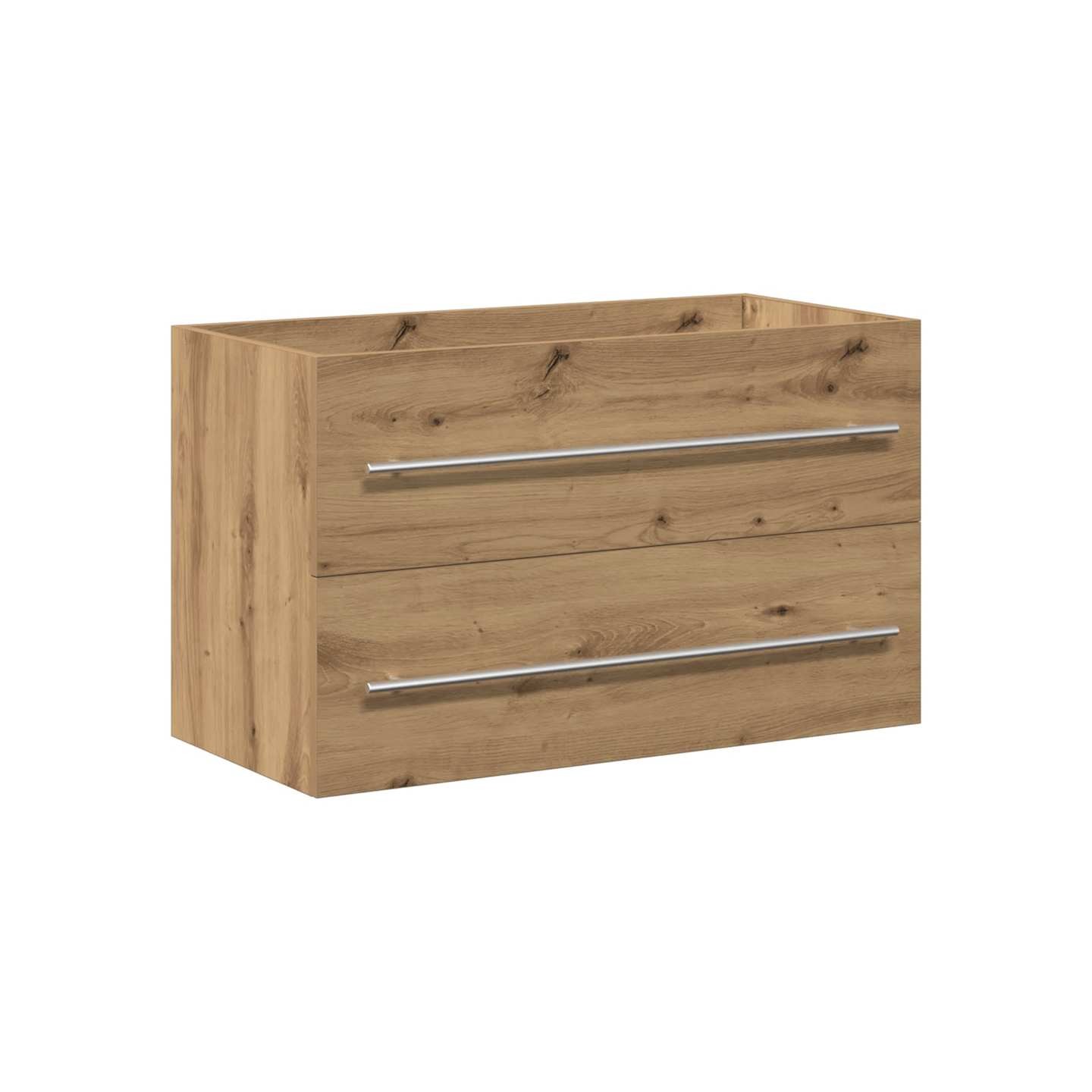 Meuble sous-vasque de salle de bain chêne massif 80x38,5x48cm
