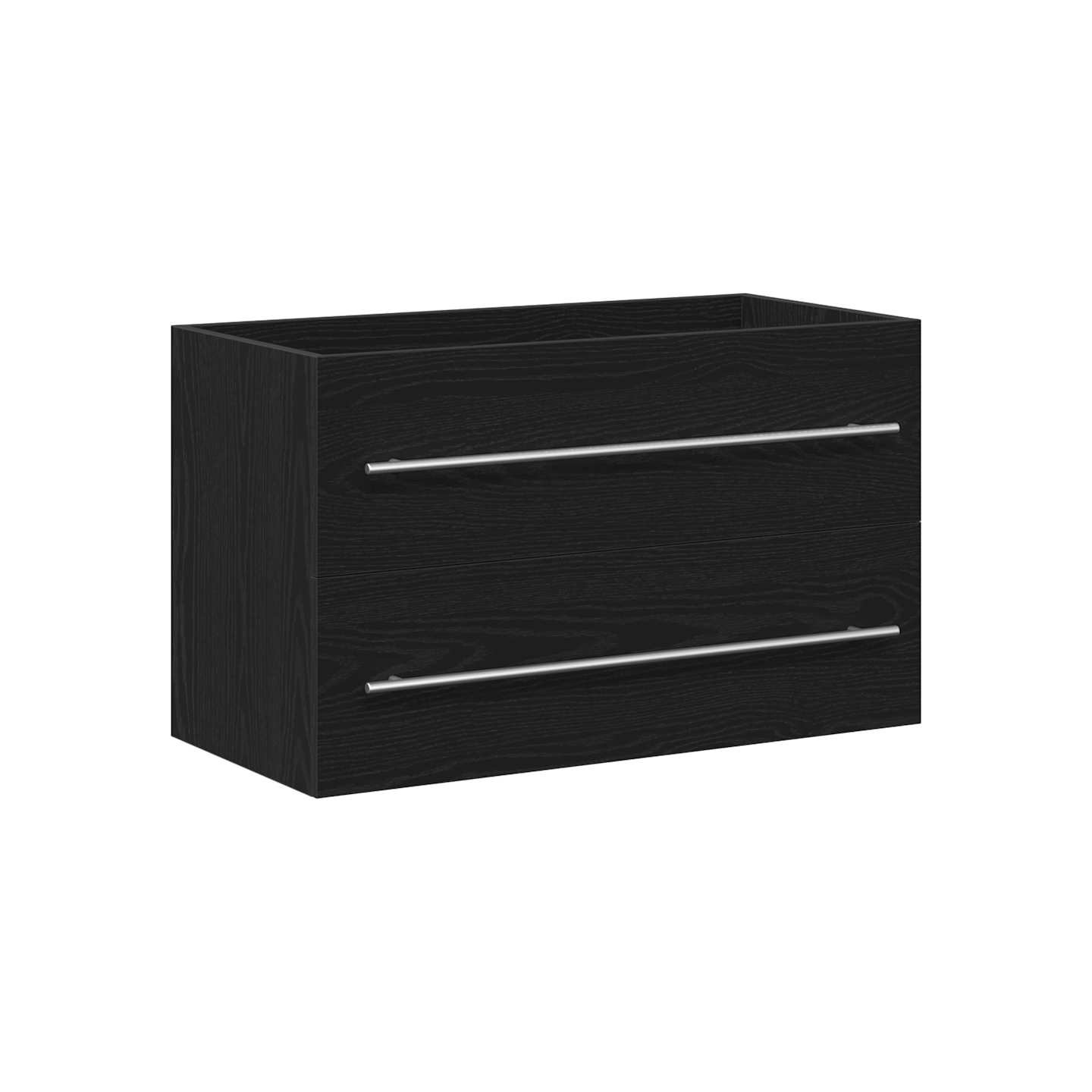 Meuble sous-évier en chêne noir 80 x 38,5 x 48 cm bois d'ingénierie