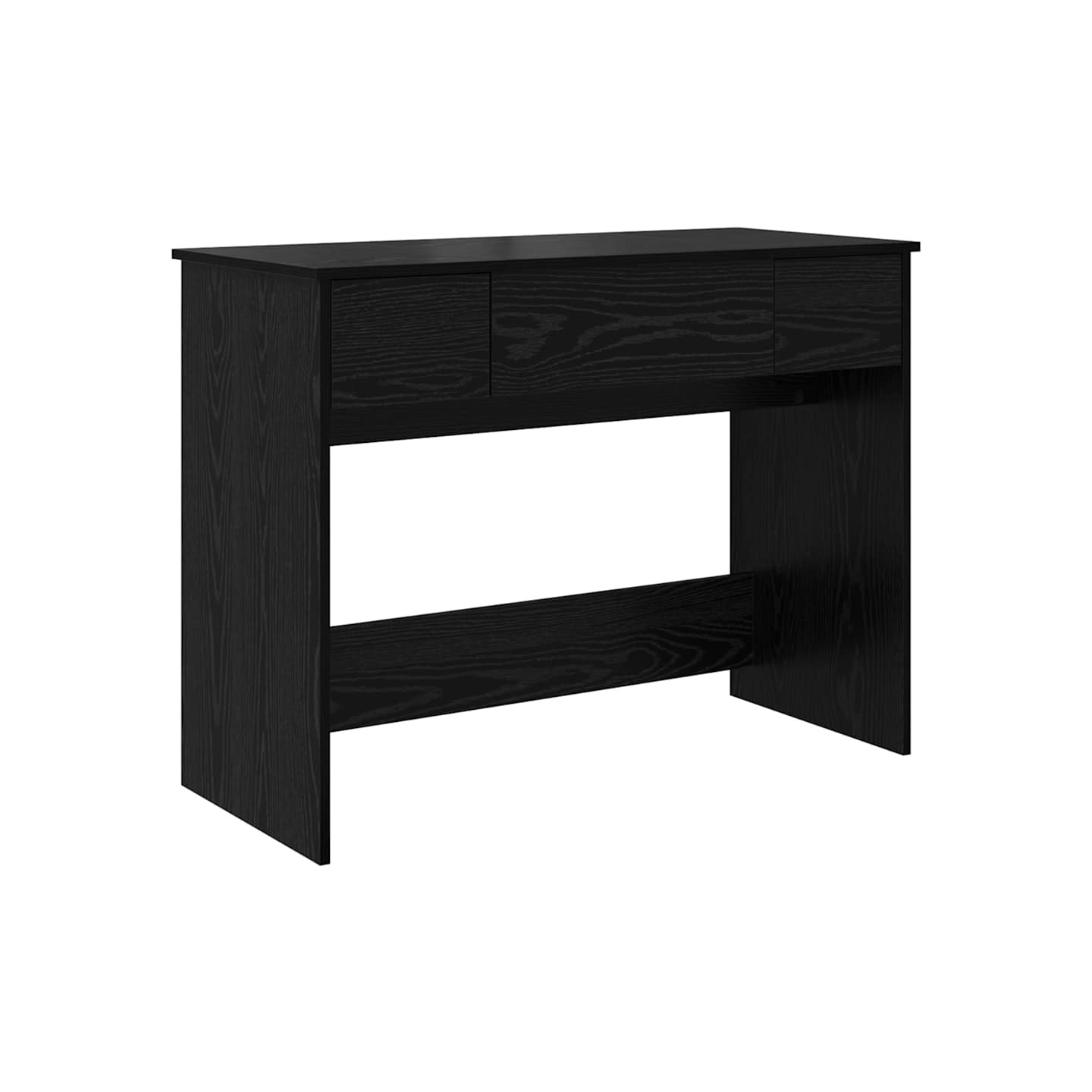 Table de cosmétiques avec tiroir Chêne noir 100 x 45 x 76 cm
