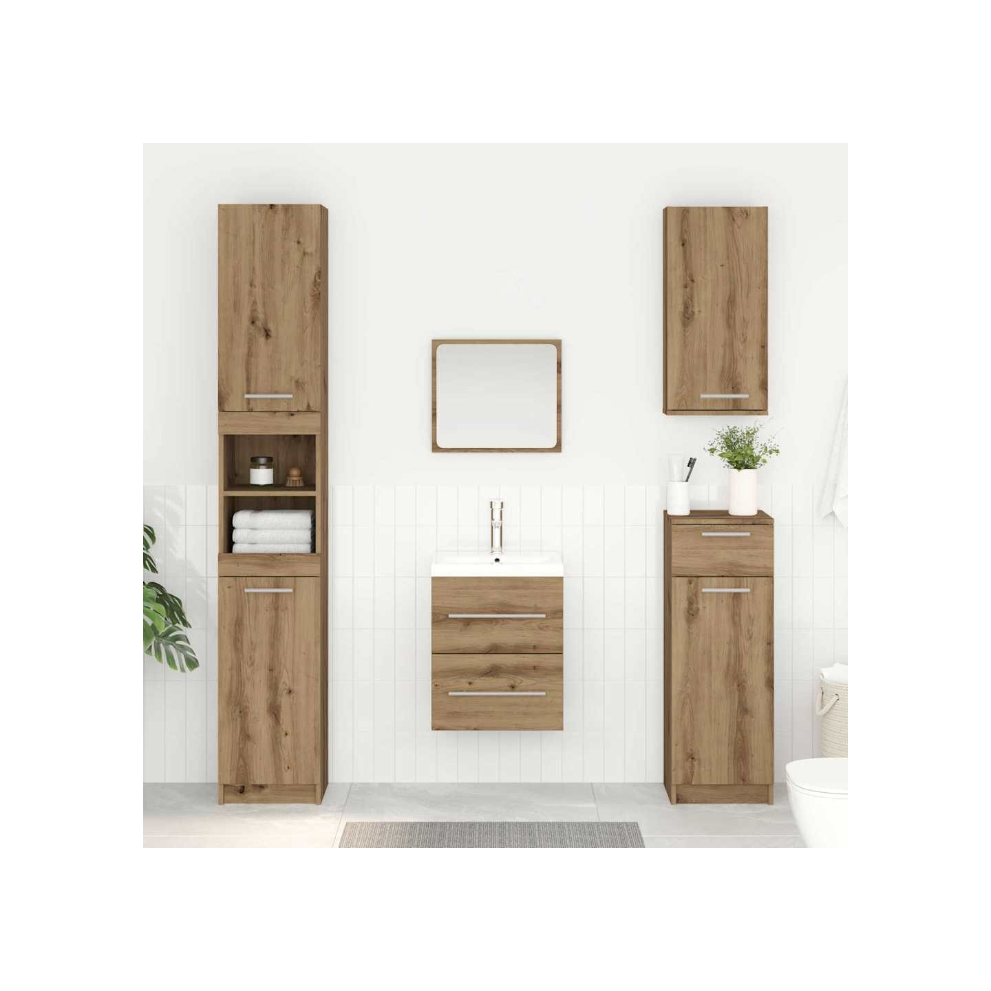 Armoire d'évier Chêne artisanal 38,5 x 41 x 48 cm