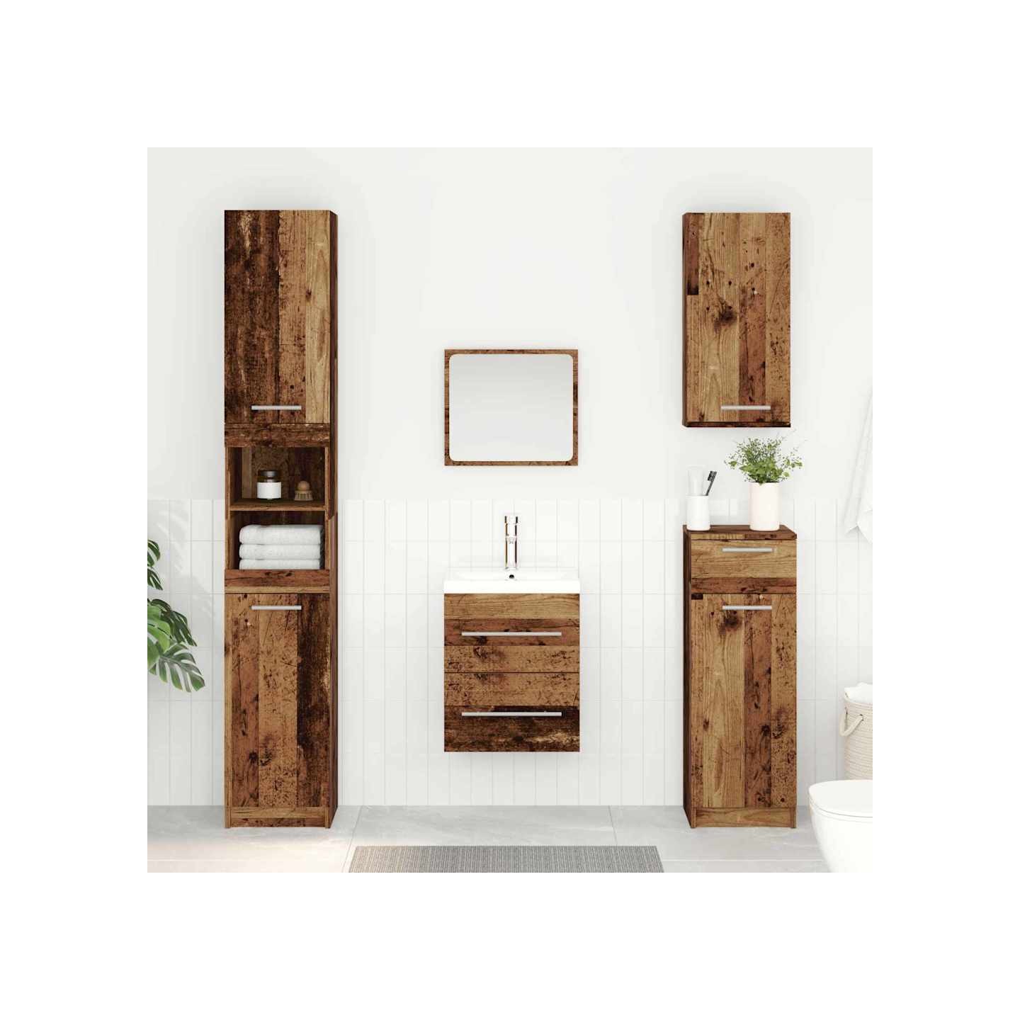 Armoire d'évier Bois Ancien 38,5 x 41 x 48 cm Bois d'ingénierie