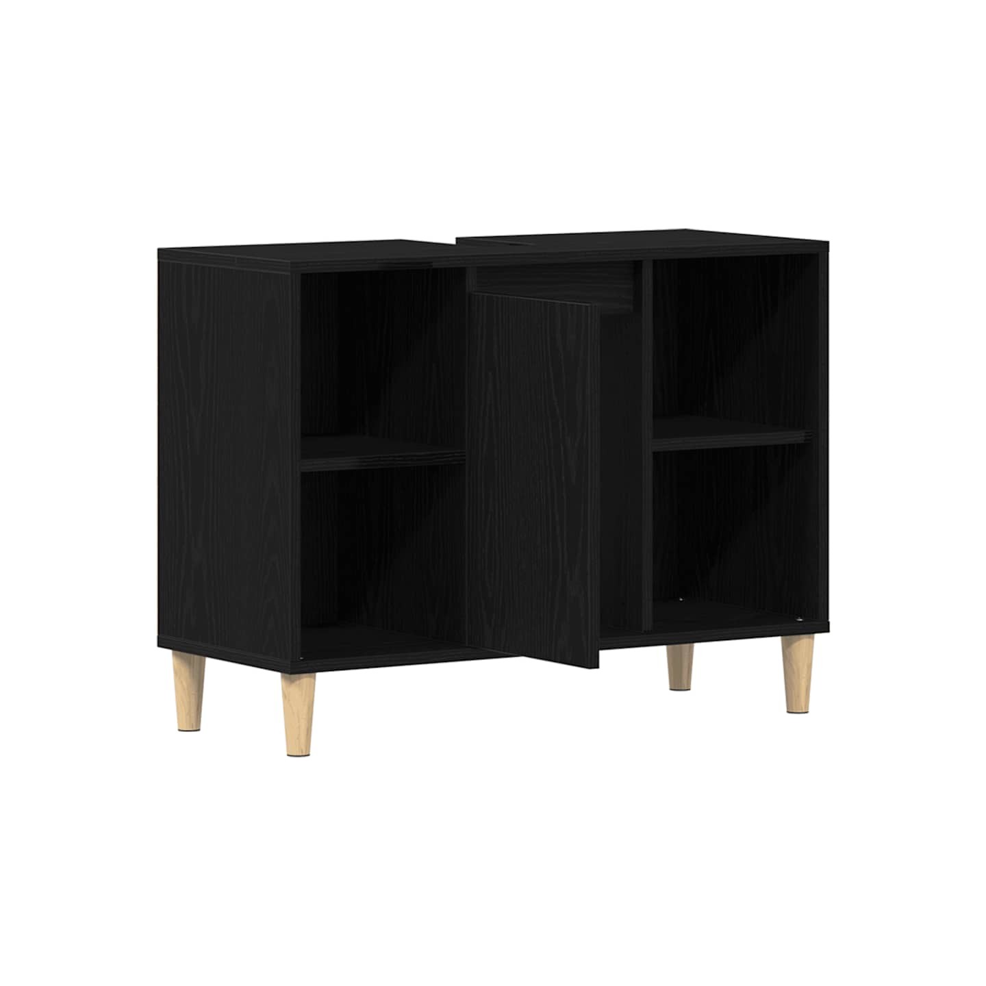 Meuble sous-évier Chêne noir 80x33x60 cm Bois d'ingénierie