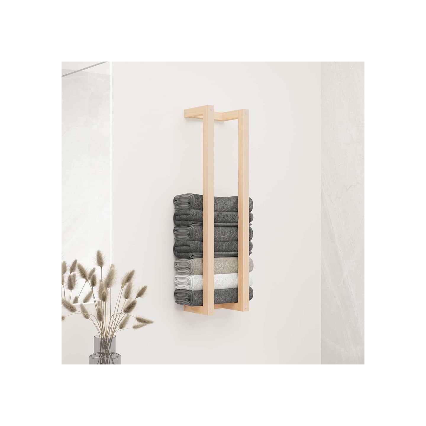 Porte-serviette 23x18x90 cm Bois de pin massif