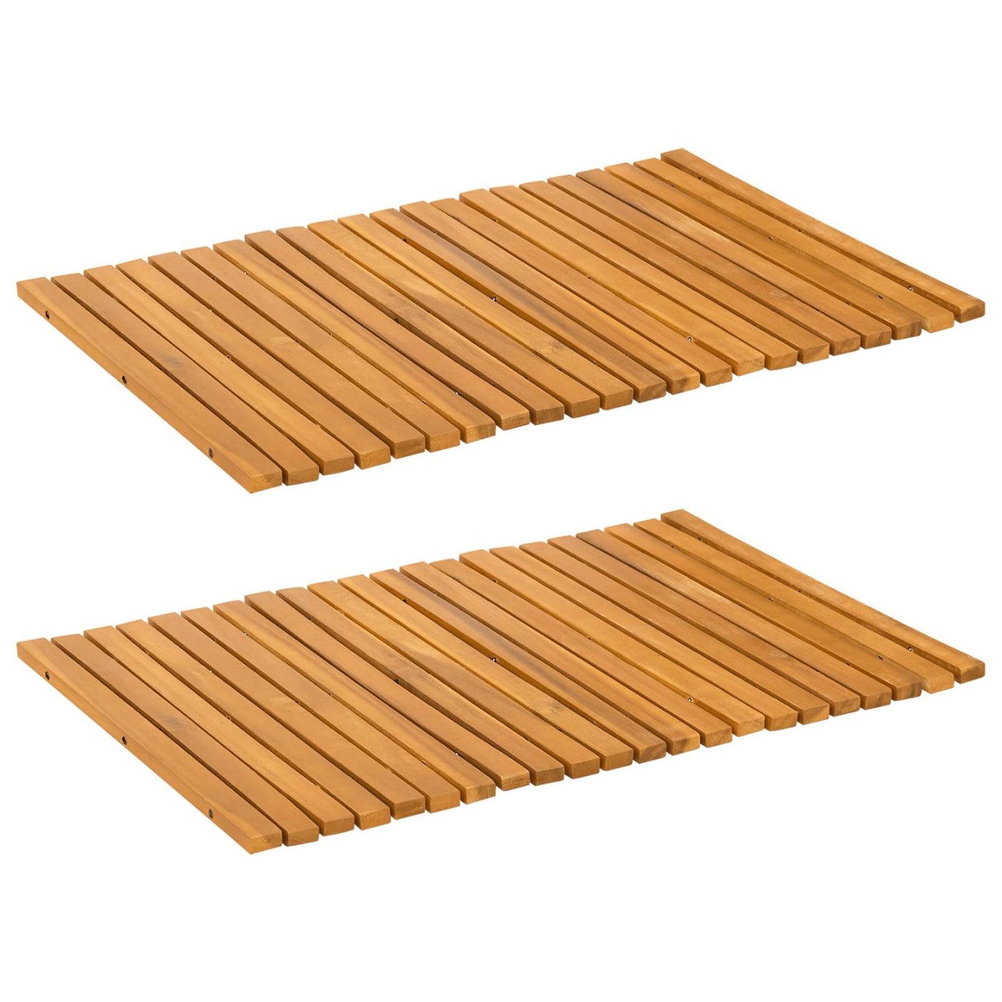 Tapis de bain Naturel 60 x 40 cm Bois d'Acacia Massif