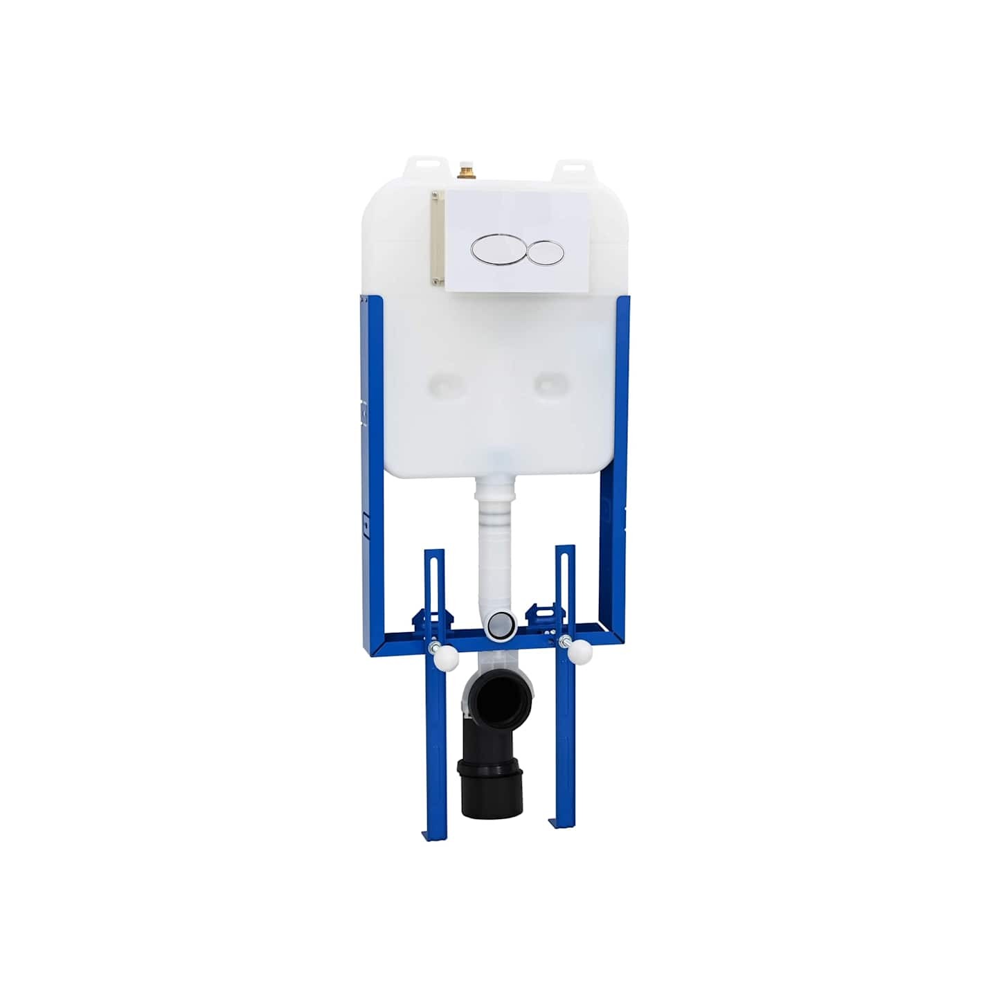 Cadre de Cistern avec stockage Blanc 50 x 8 x 131 cm Acier