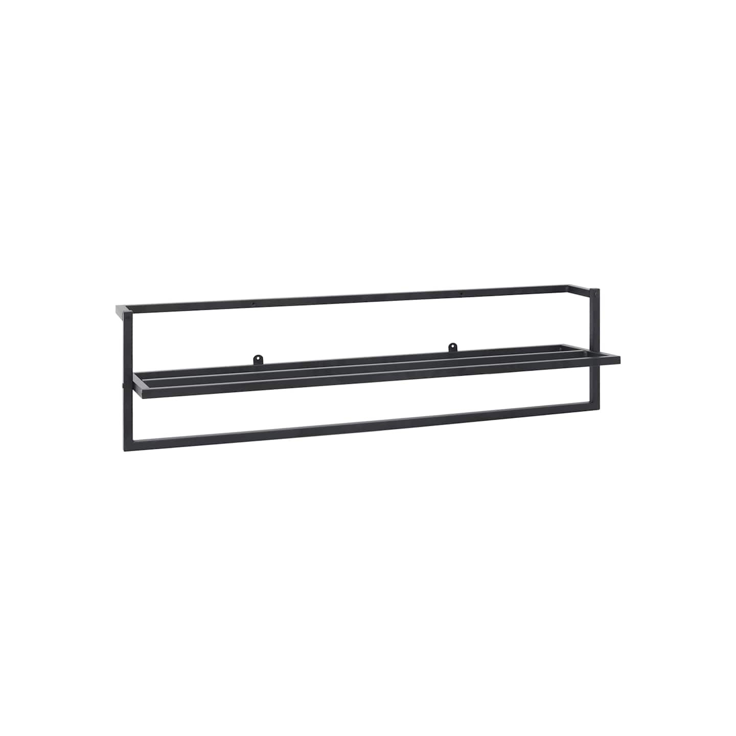 Porte-serviettes Noir 95x25x22 cm Fer