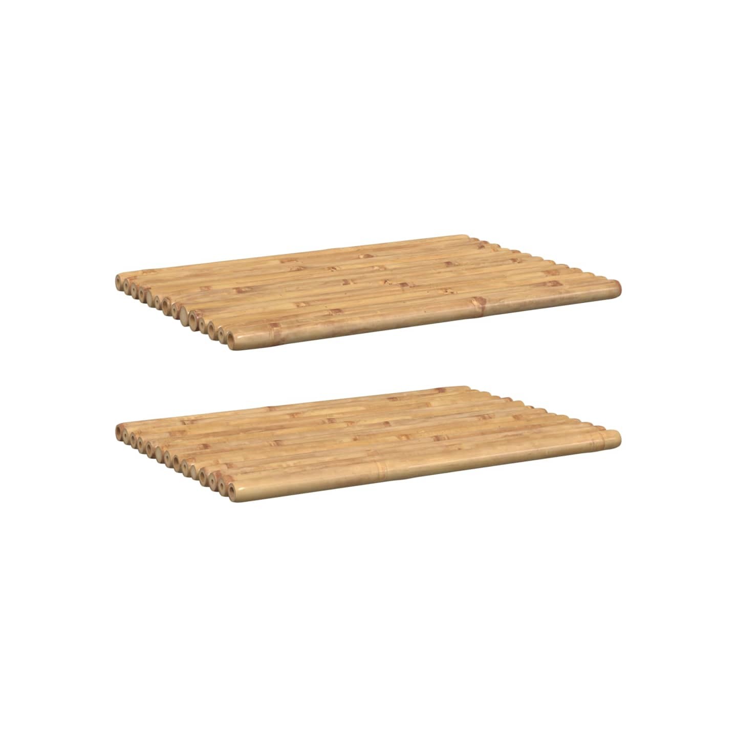 Tapis de bain 2 pcs 70x50 cm bambou