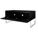 Meuble TV Norstone Khalm KHALM100 100 cm laqué noir | Nimestore