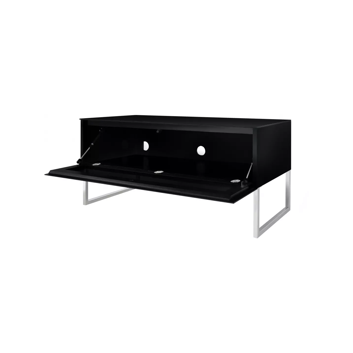 Meuble TV Norstone Khalm KHALM100 100 cm laqué noir | Nimestore
