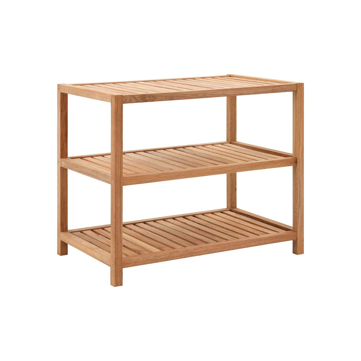 Étagère de salle de bain Bois de noyer massif 65x40x55 cm