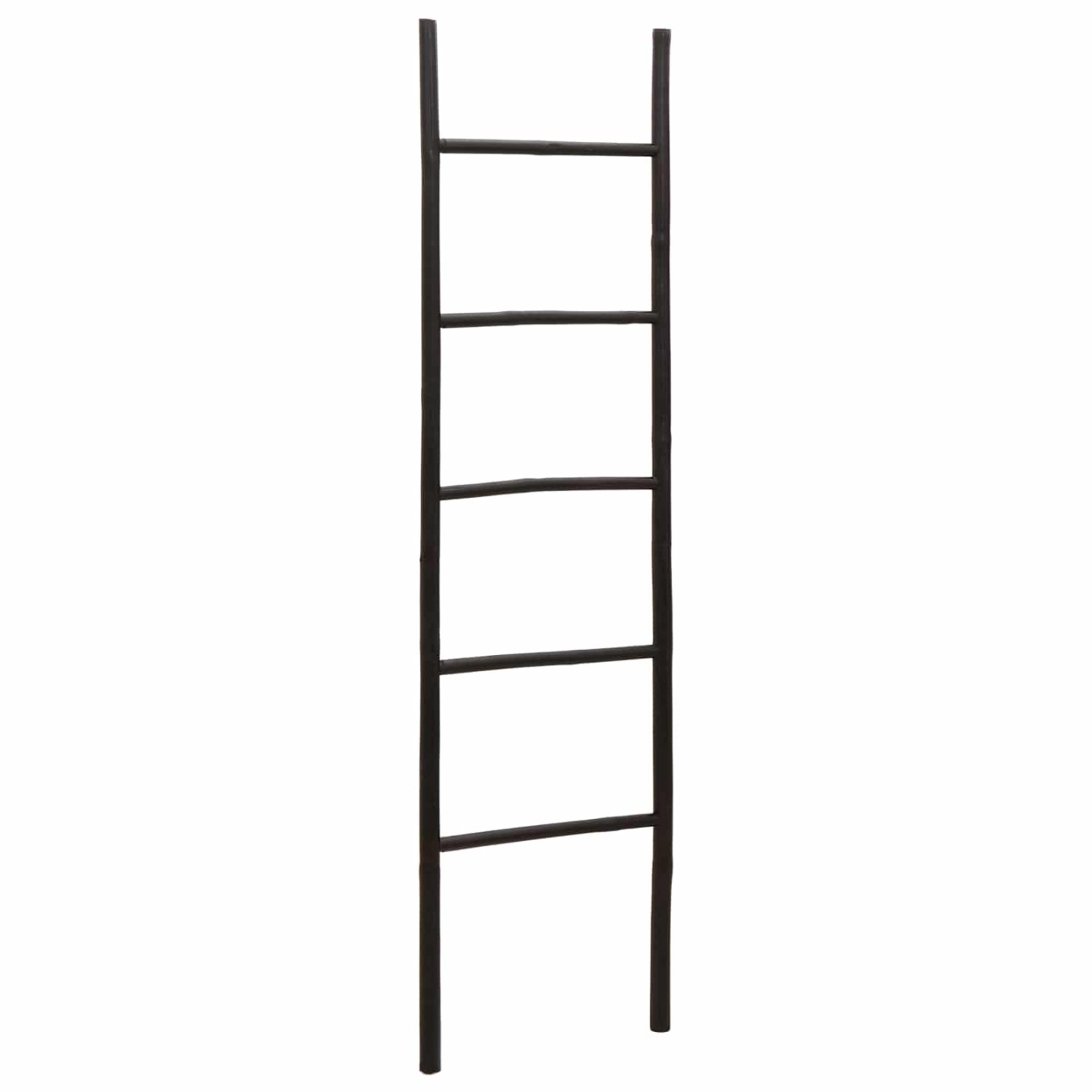 Échelle à Couvertures Noir 40 x 150 cm Bambou