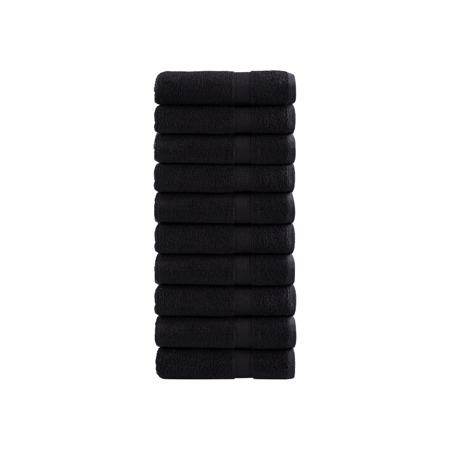 Serviettes de douche de qualité supérieure SOLUND 10 pcs noir