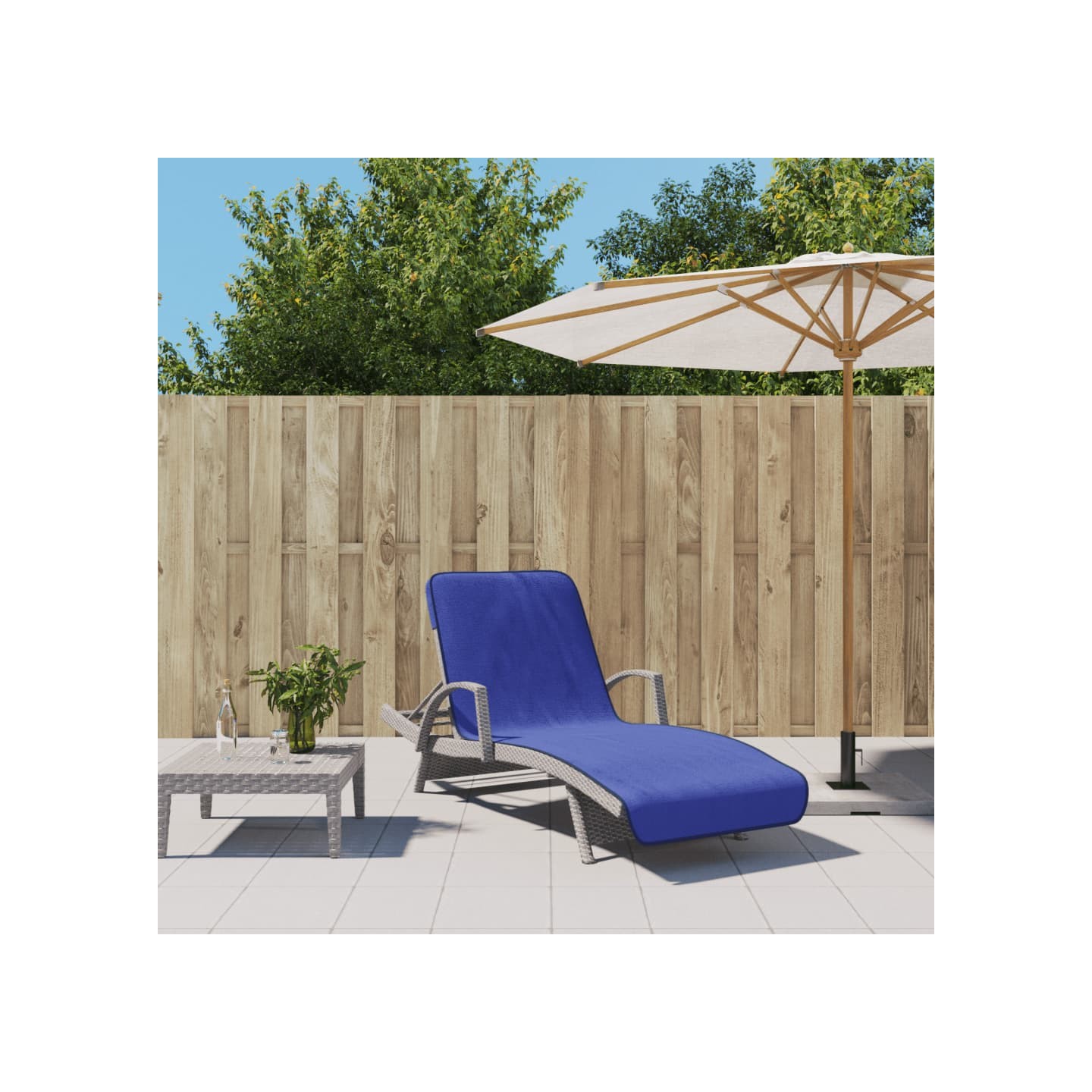 Serviettes de plage 2 pcs bleu royal 75x200 cm tissu 400 GSM