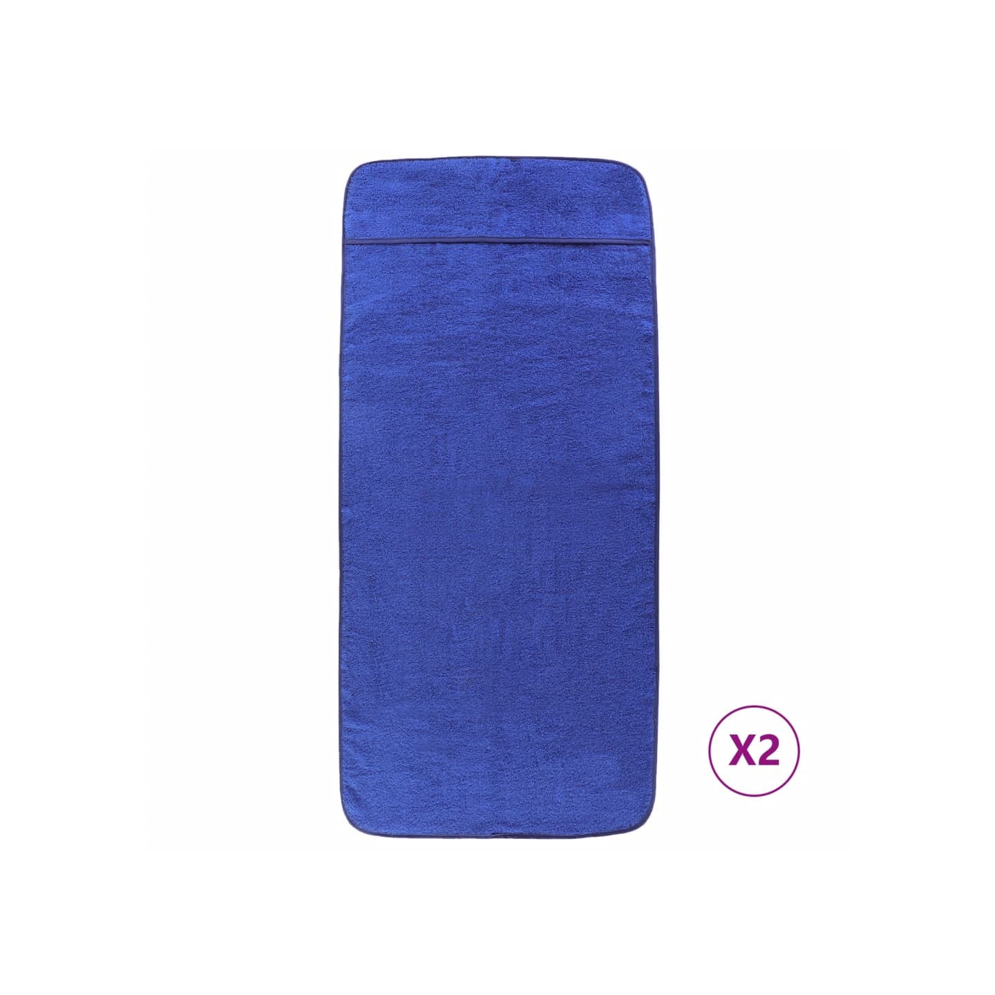 Serviettes de plage 2 pcs bleu royal 75x200 cm tissu 400 GSM