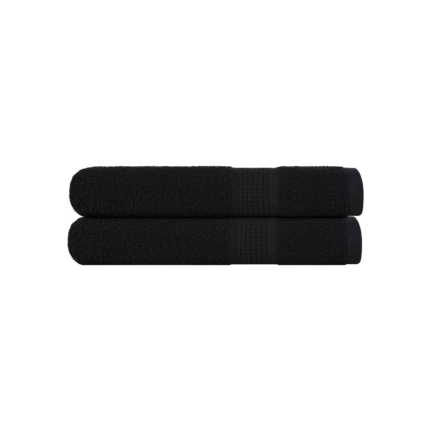 Serviettes de sauna FROGN 2 pcs noir 80x200 cm 360 g/m²