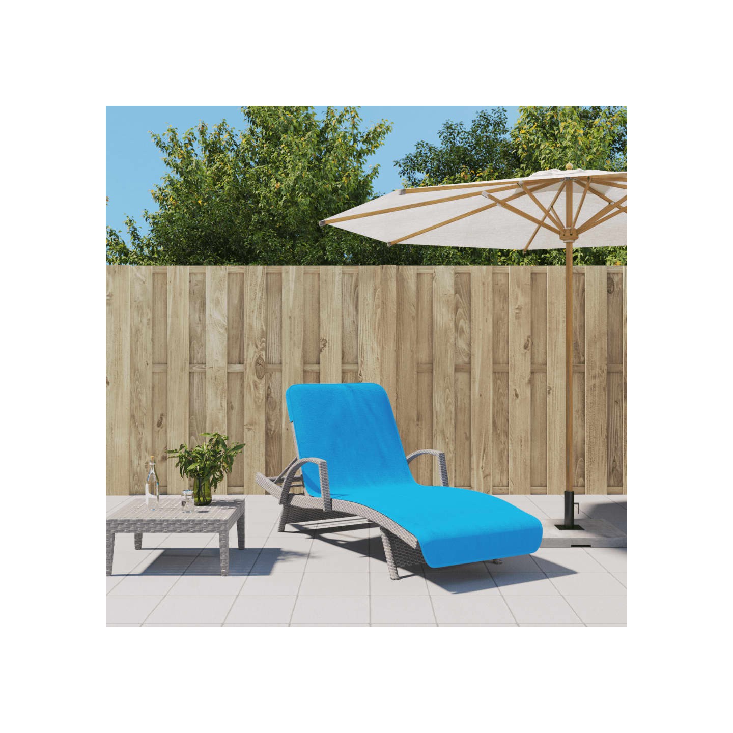 Serviettes de plage 2 pcs turquoise 75x200 cm tissu 400 GSM