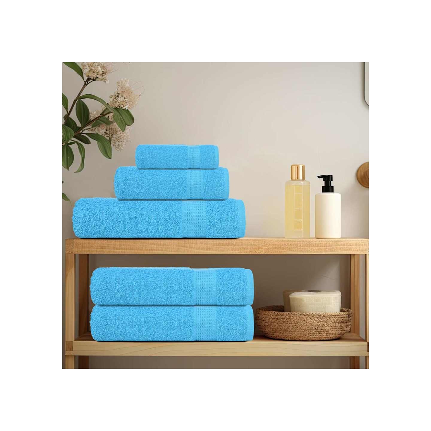 Serviettes d'invité FROGN 4 pcs turquoise 30x50cm 360 g/m²