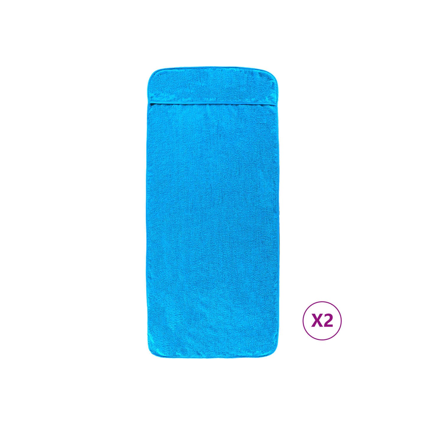 Serviettes de plage 2 pcs turquoise 75x200 cm tissu 400 GSM