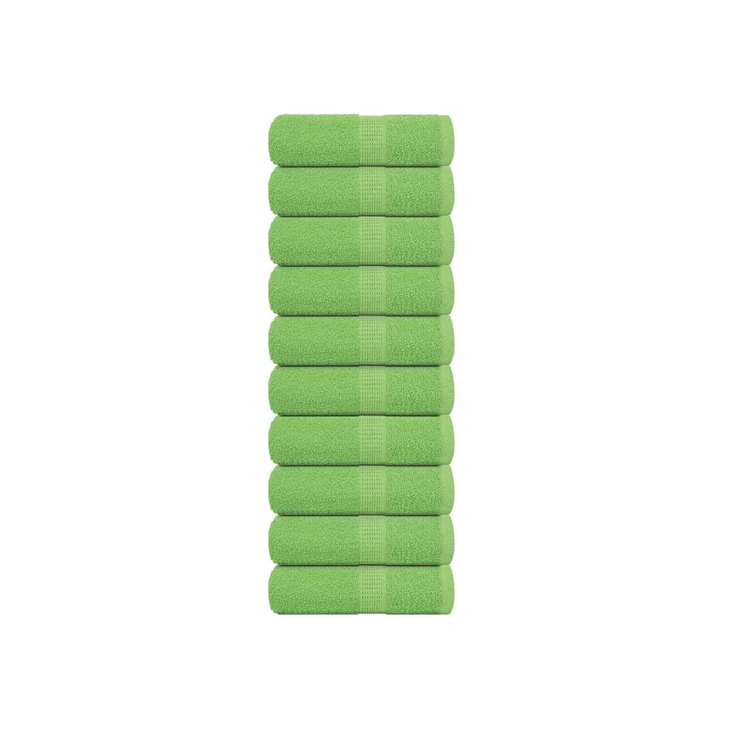 Serviettes d'invité FROGN 10pcs vert pomme 30x50cm 360 g/m²