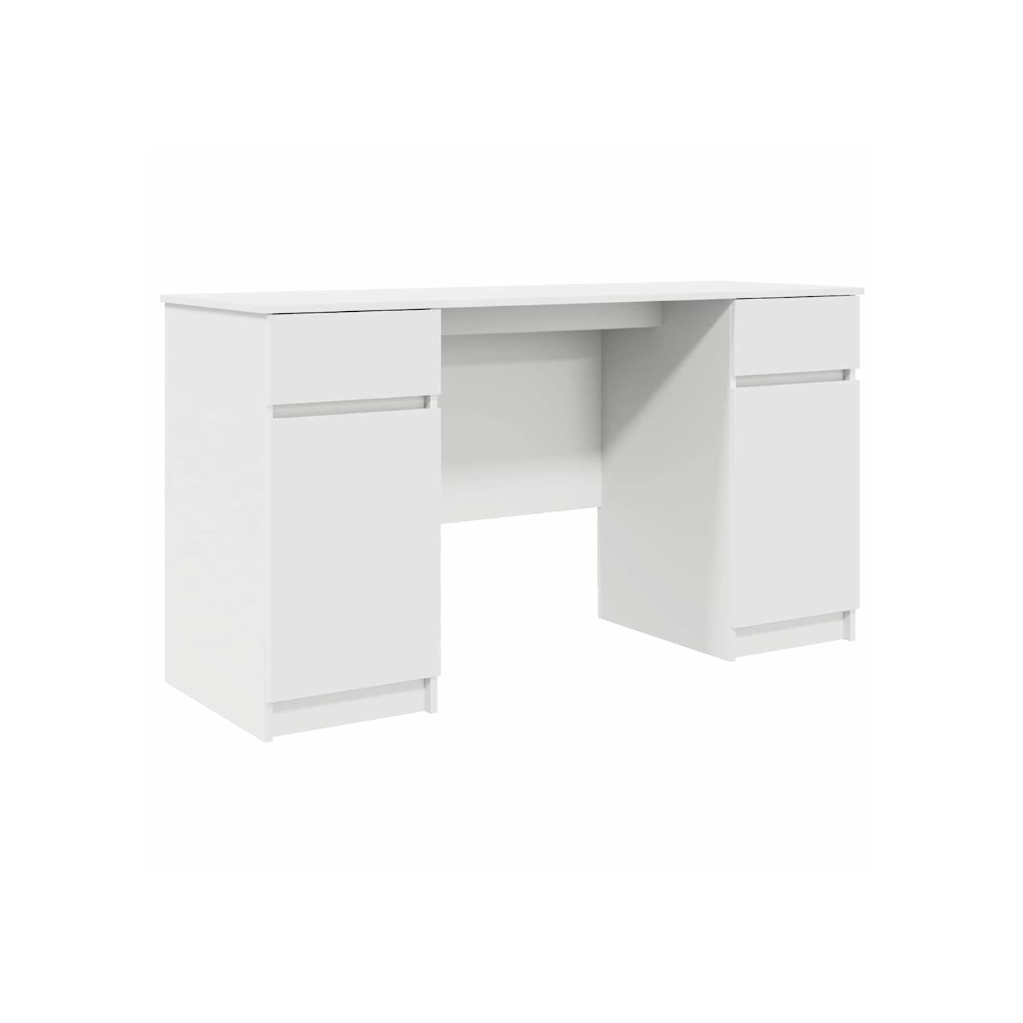 Bureau Blanc Bois d'ingénierie 140 x 49 x 76 cm