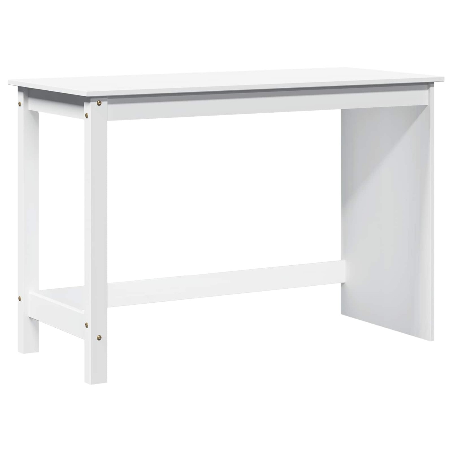 Bureau Blanc 112 x 50 x 75 cm Bois de Pin Massif