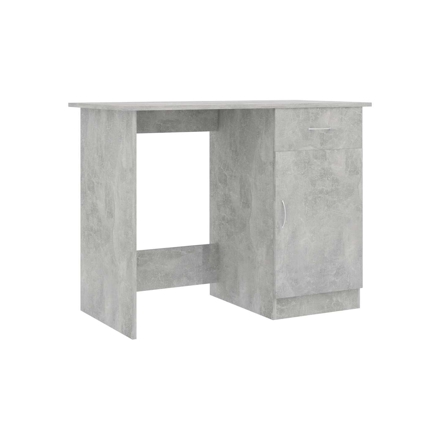 Bureau Gris béton 100x50x76 cm Bois d’ingénierie