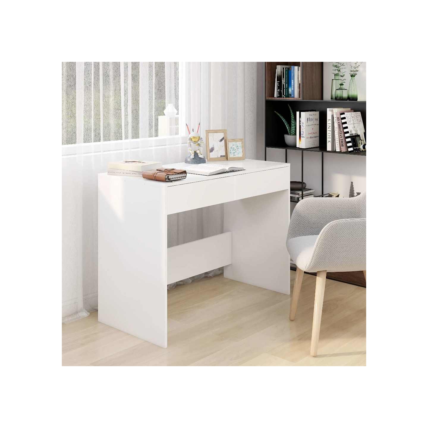 Bureau Blanc 101x50x76,5 cm Aggloméré