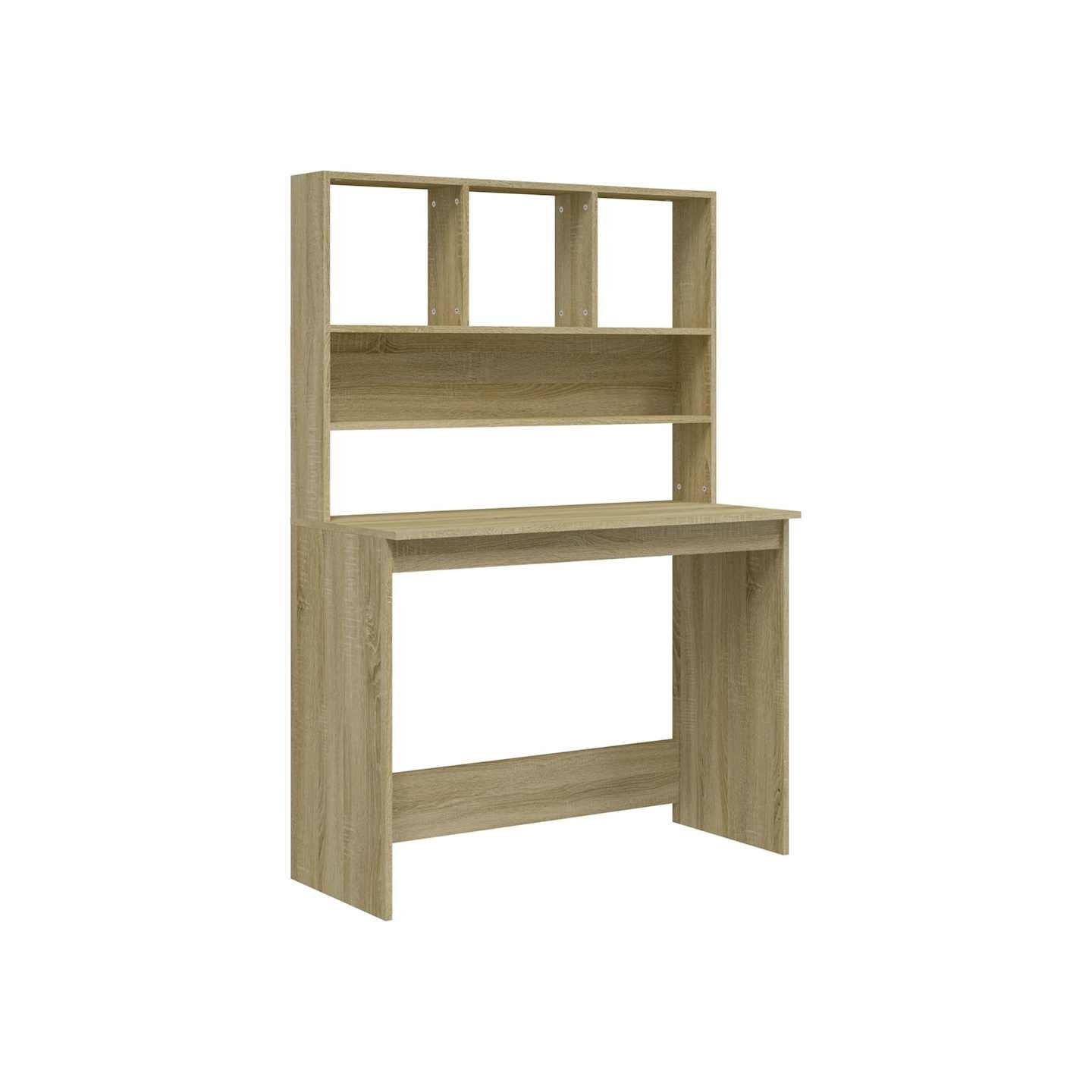 Bureau avec étagères Chêne sonoma 102x45x148 cm