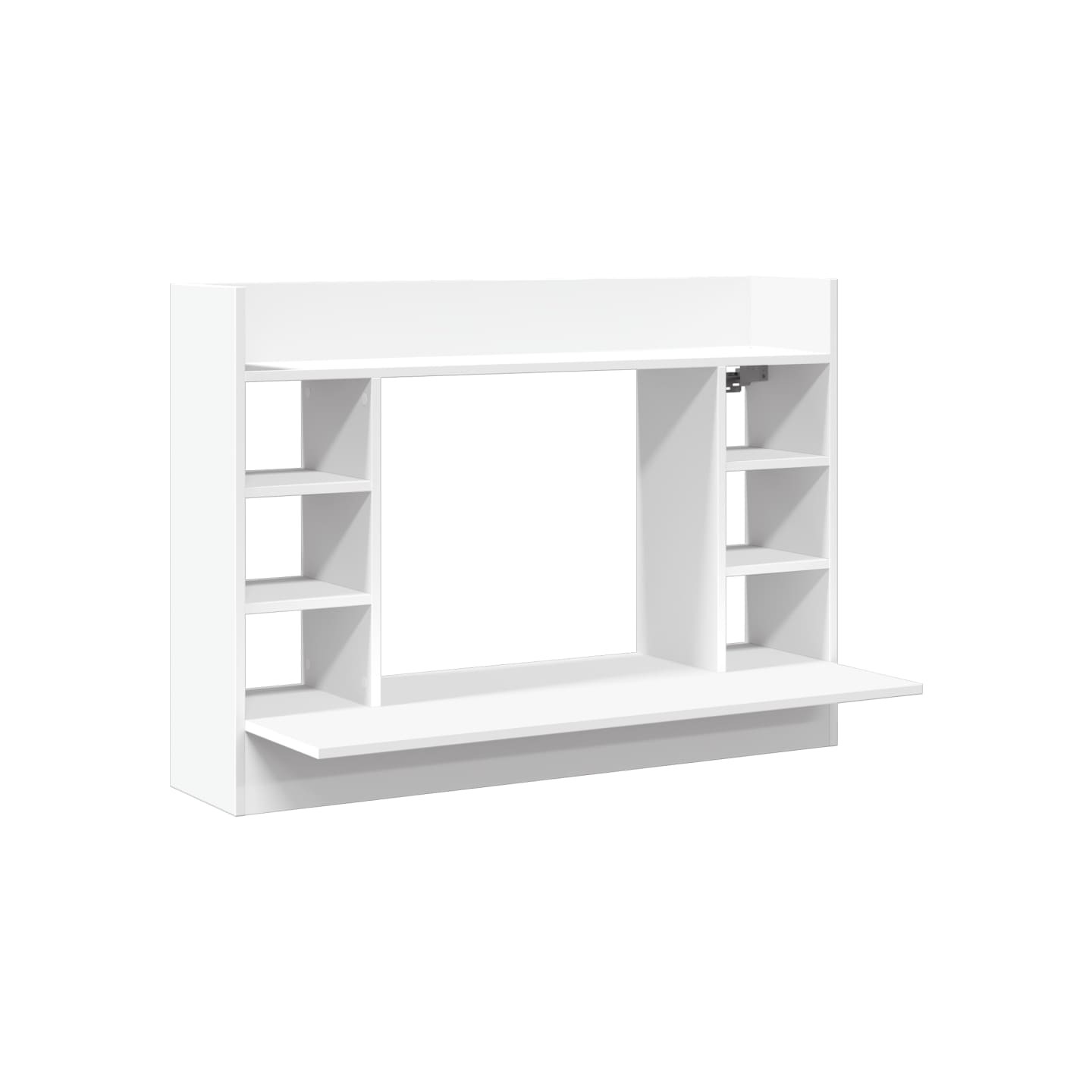 Bureau mural blanc 105x48x75 cm bois d'ingénierie