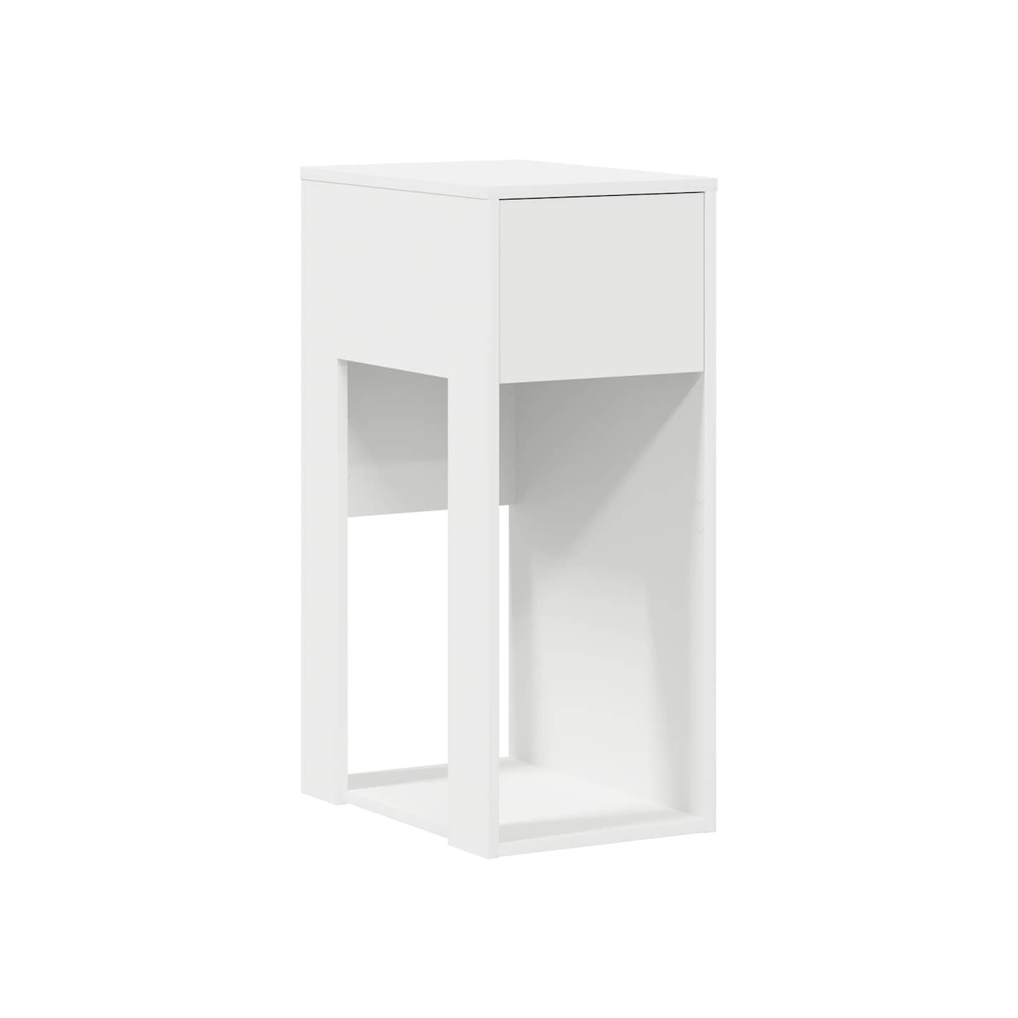 Support de tour d'ordinateur avec tiroir blanc 30x44x74 cm