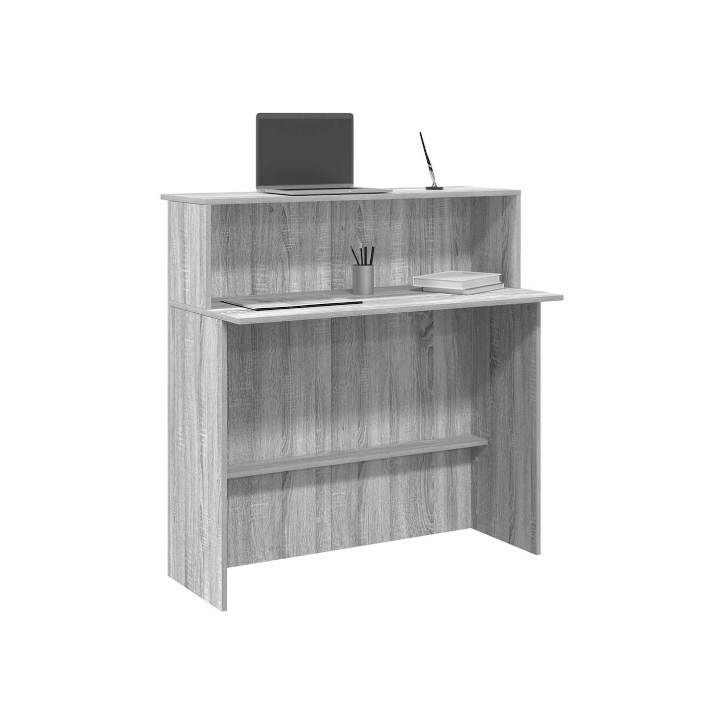 Bureau de réception sonoma gris 100x50x103,5 cm bois ingénierie