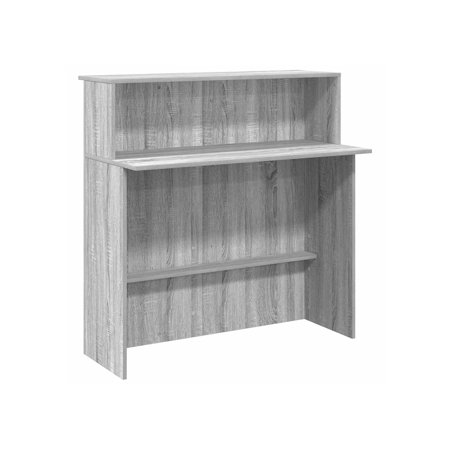 Bureau de réception sonoma gris 100x50x103,5 cm bois ingénierie