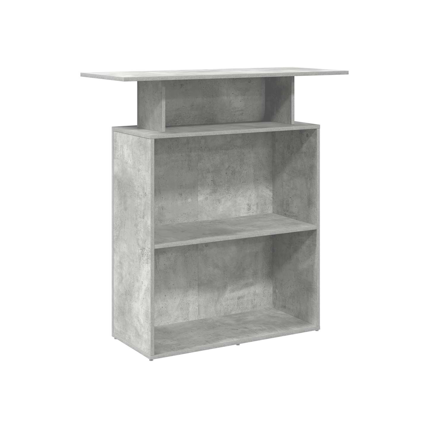 Bureau de réception gris béton 100x40x104 bois d'ingénierie