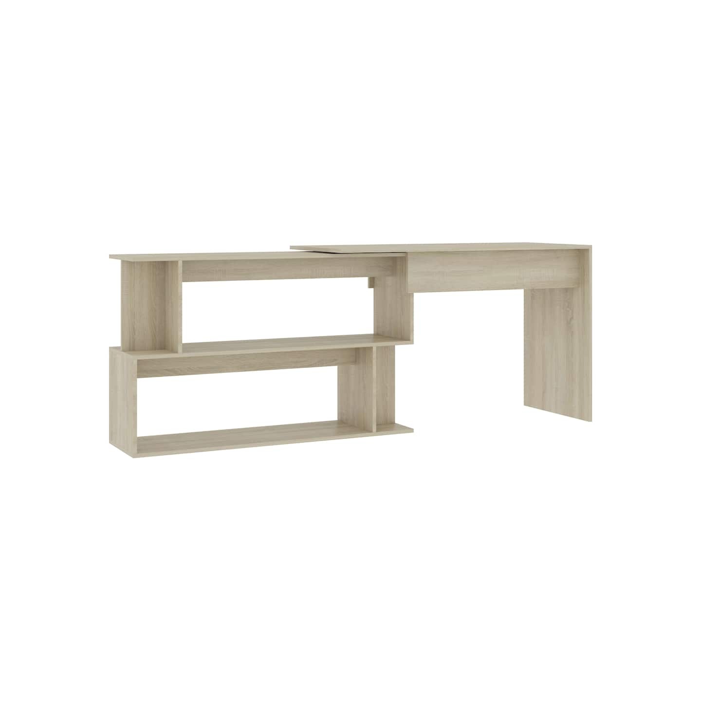 Bureau d'angle Chêne sonoma 200x50x76 cm Bois d’ingénierie