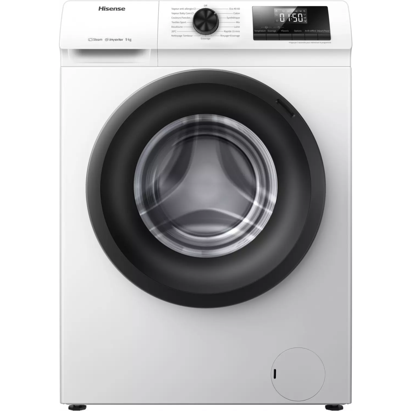 Lave-linge Hisense WFQP901418VM 9 kg 1400 tr Inverter | Nimestore