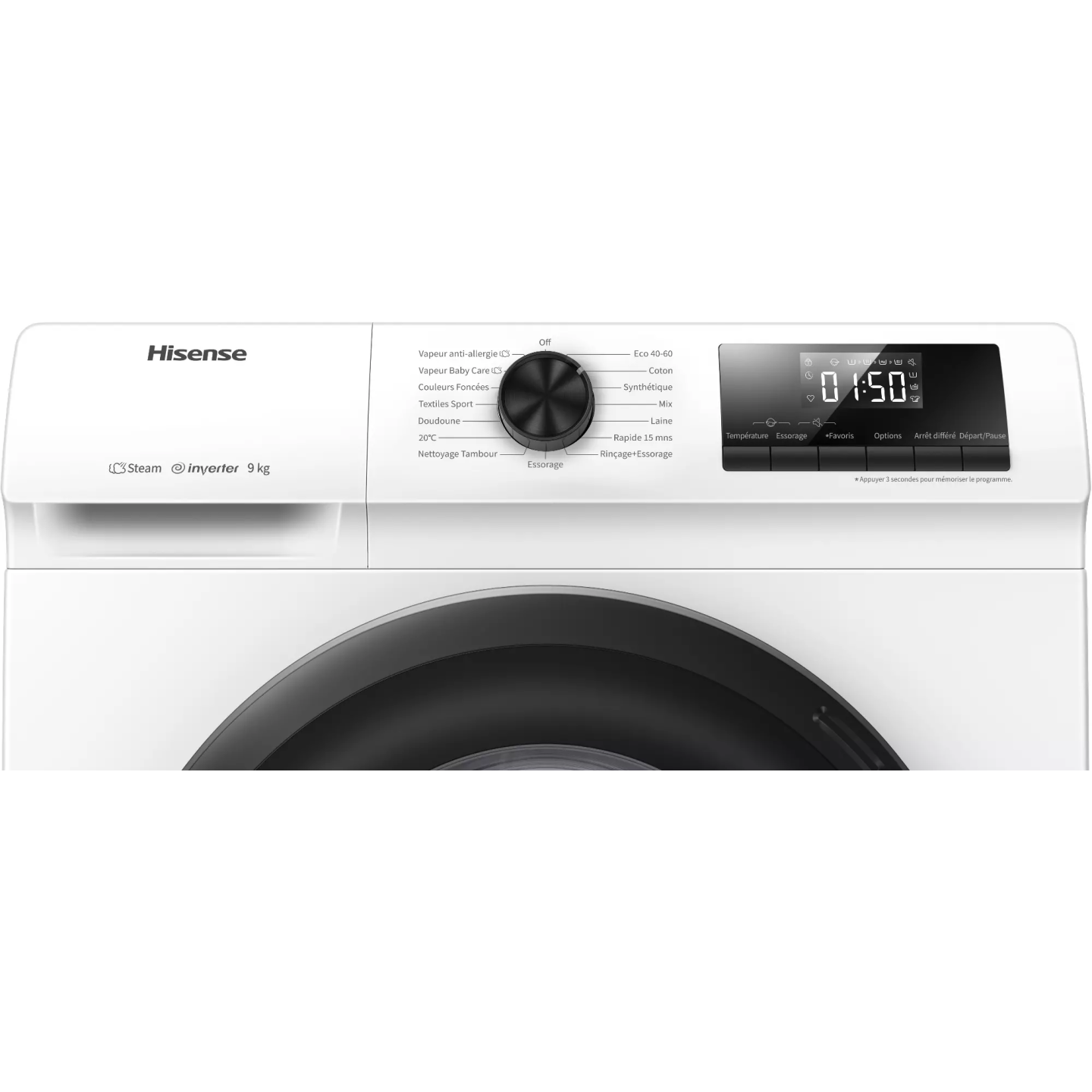 Lave-linge Hisense WFQP901418VM 9 kg 1400 tr Inverter | Nimestore