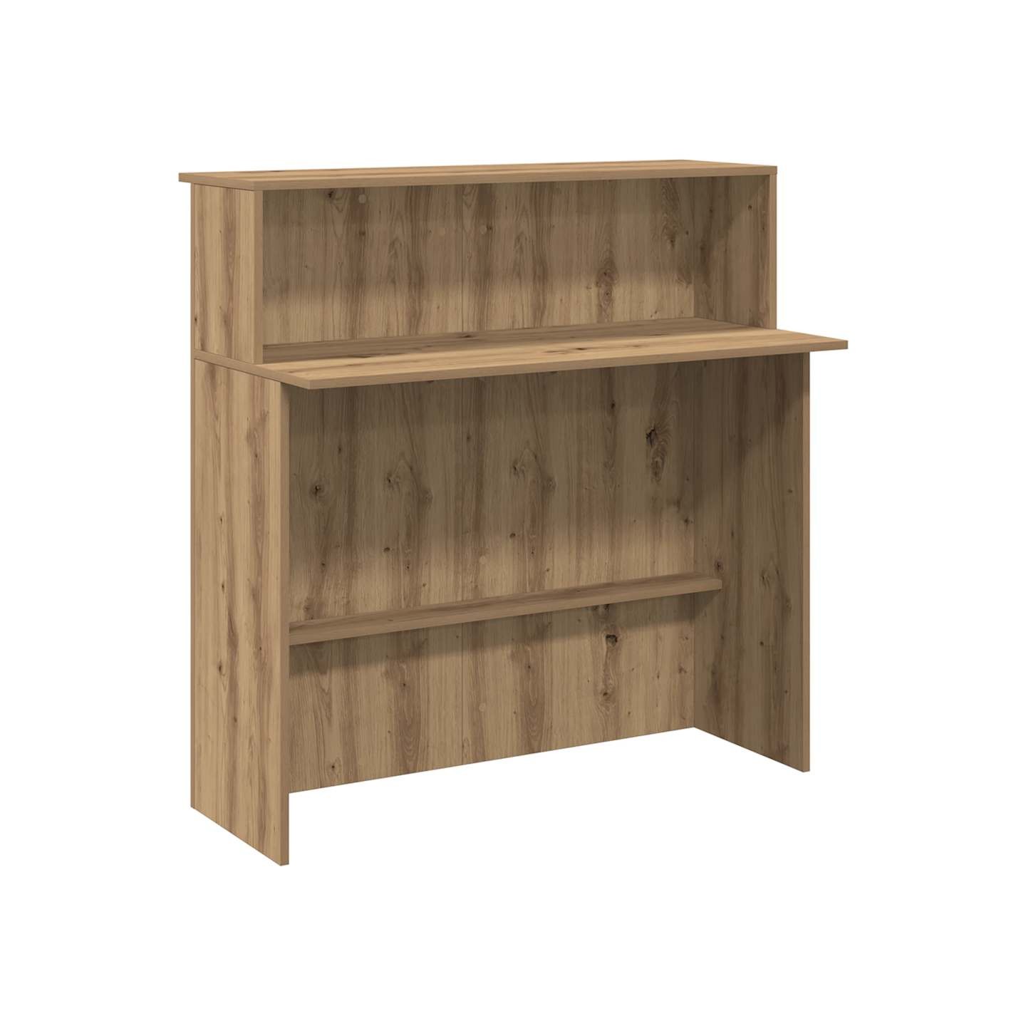 Bureau réception chêne artisanal 100x50x103,5cm bois ingénierie