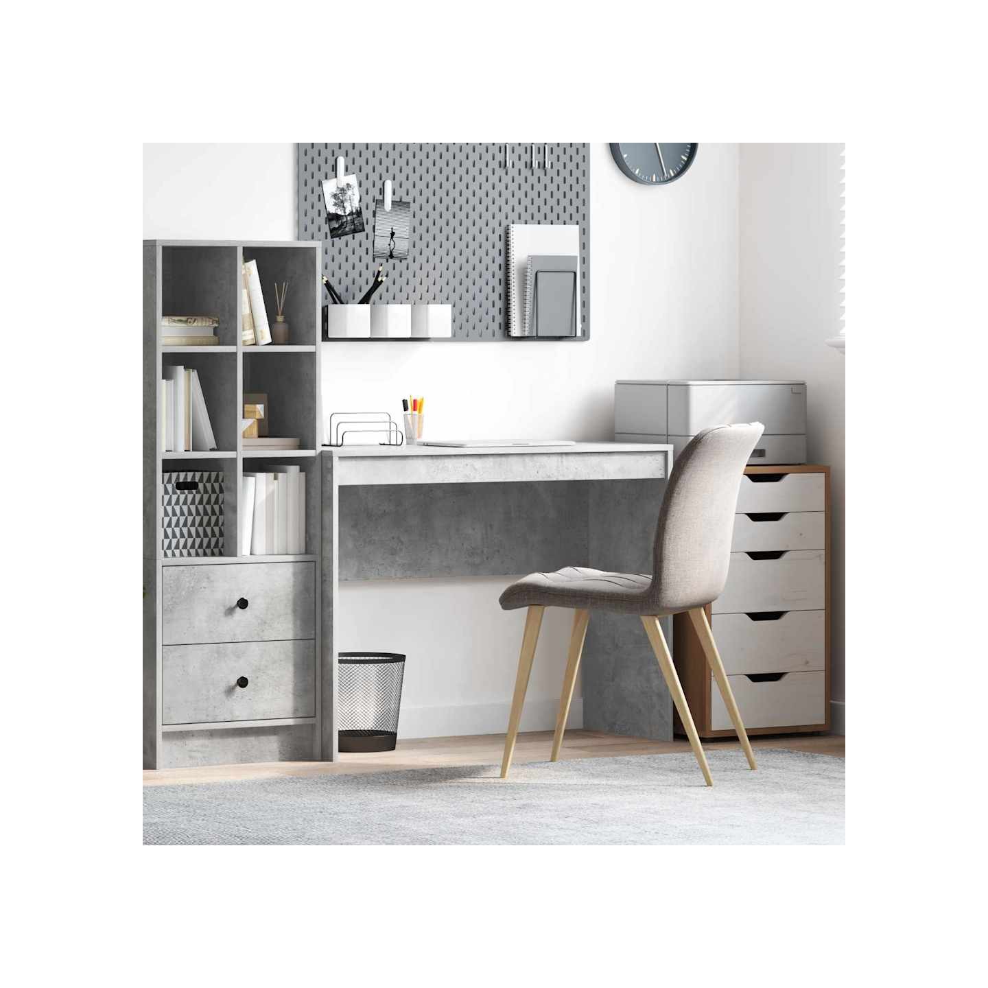 Bureau Gris béton 100 x 40 x 76 cm