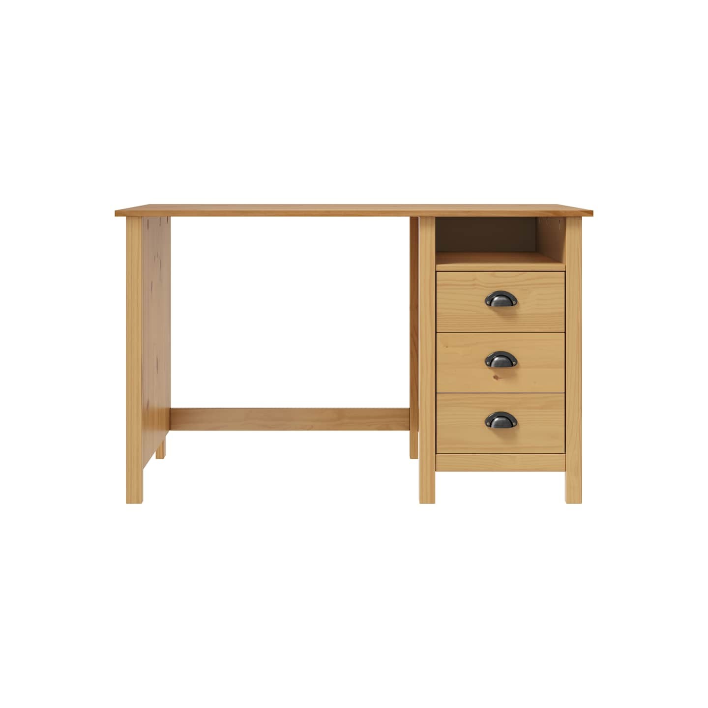 Bureau Hill avec 3 tiroirs 120x50x74 cm Pin solide