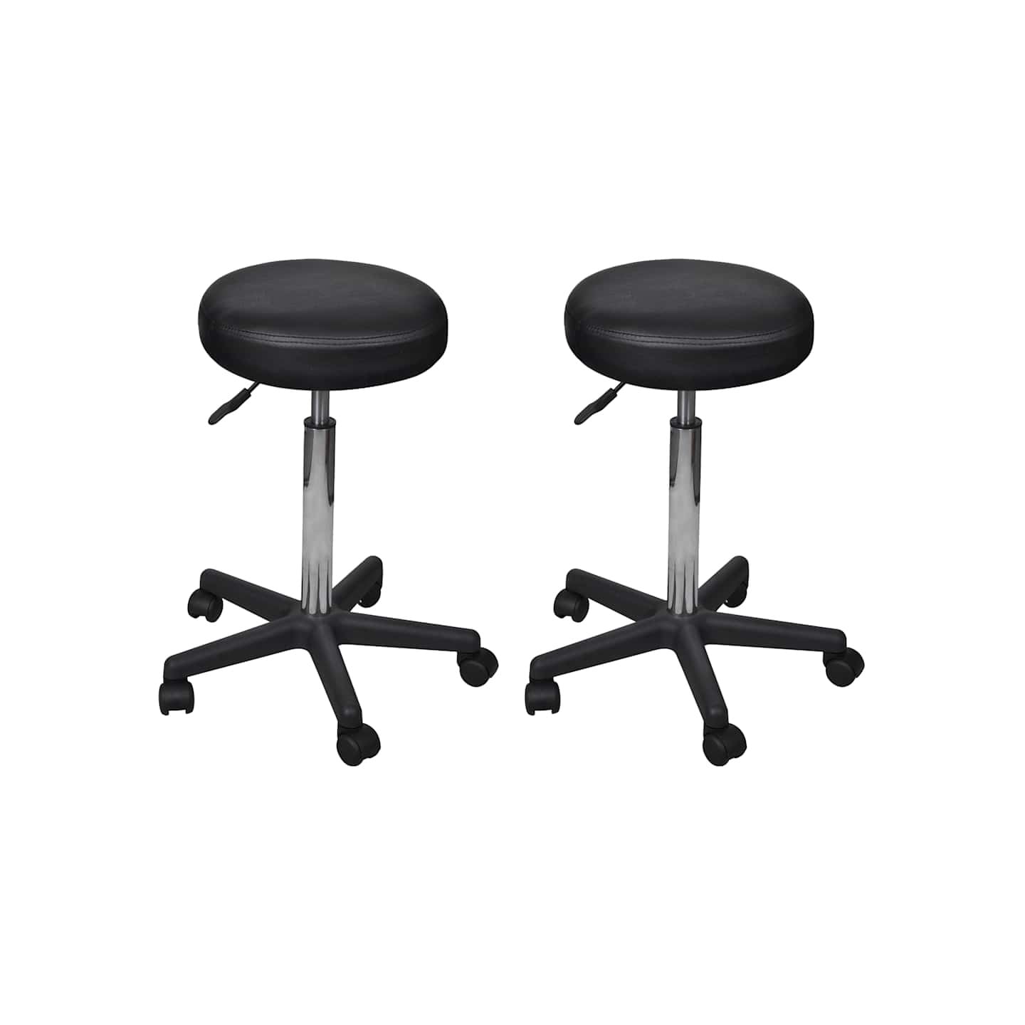 Tabourets de bureau lot de 2 Noir 35,5x84 cm Similicuir