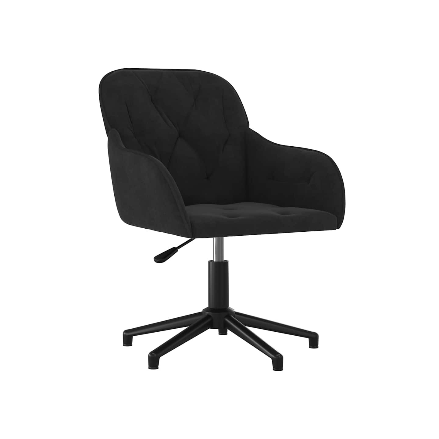 Chaise pivotante de bureau Noir Velours
