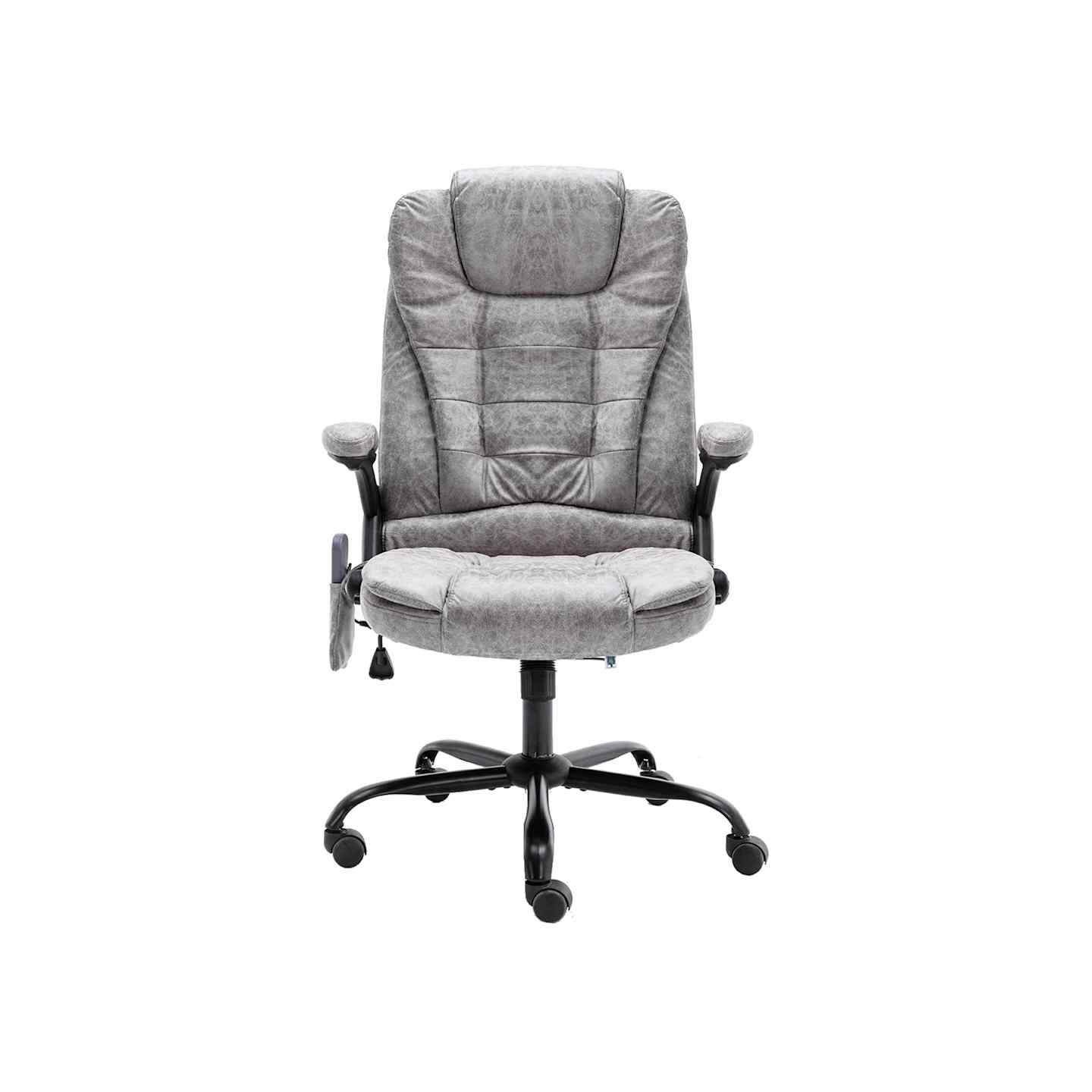 Chaise de bureau de massage gris clair similicuir daim