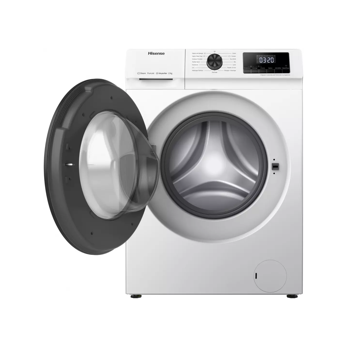 Lave-linge Hisense WFQE1214EVJM 12 kg 1400 tr vapeur | Nimestore