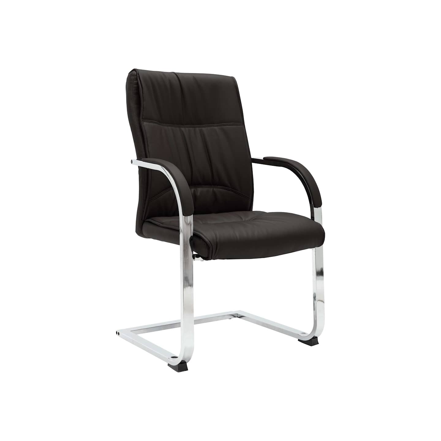 Chaise de bureau cantilever Noir Similicuir