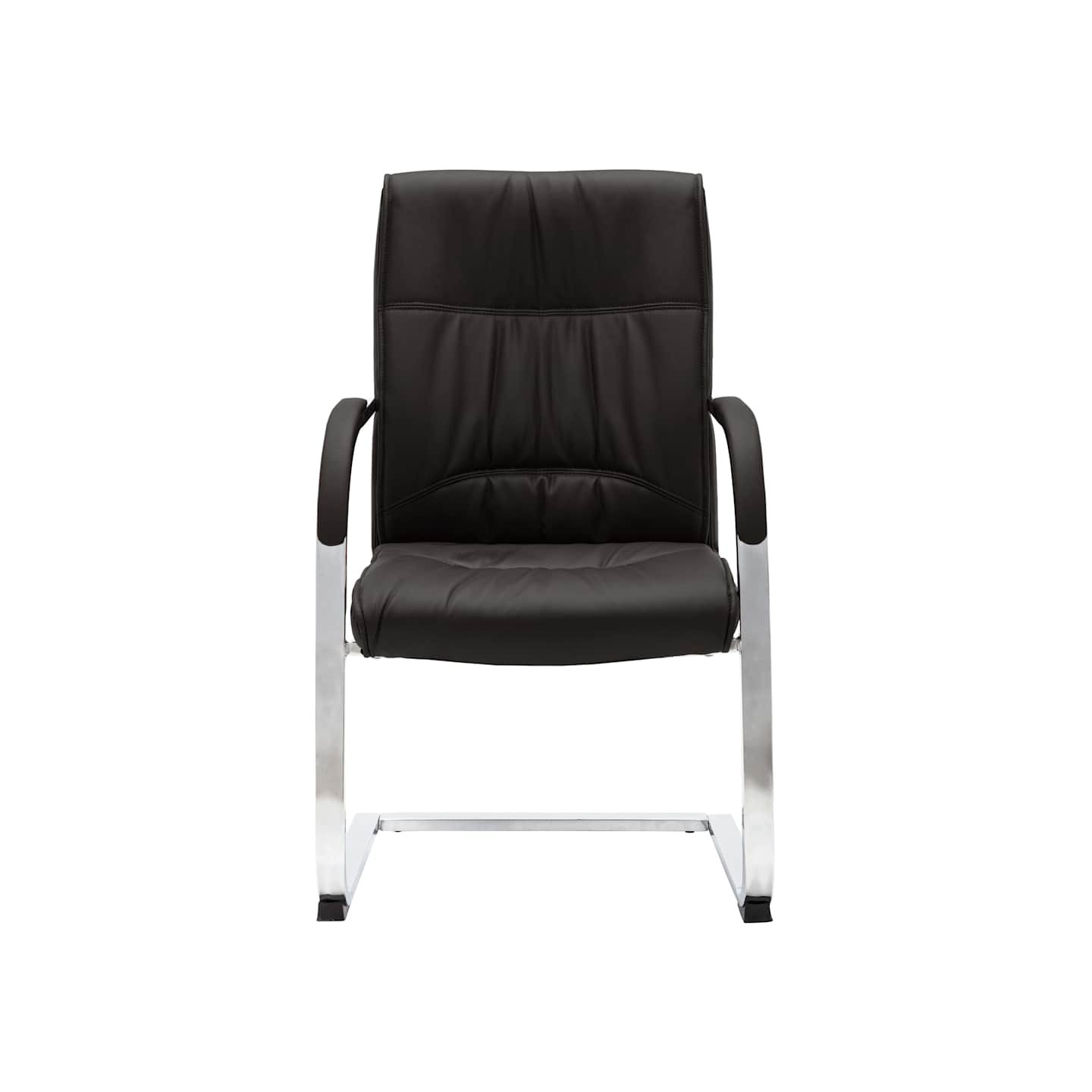 Chaise de bureau cantilever Noir Similicuir