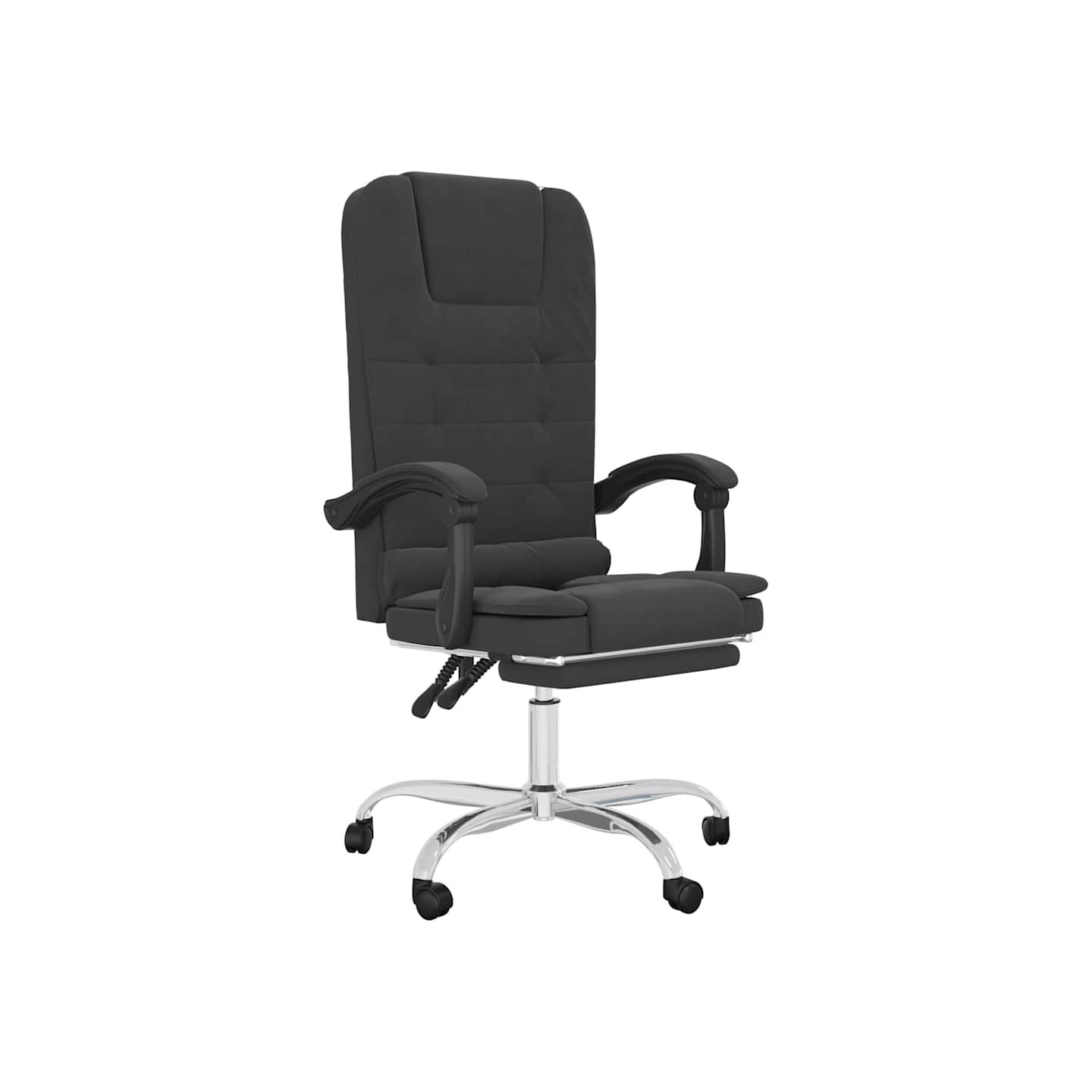 Fauteuil de massage inclinable de bureau Noir Similicuir
