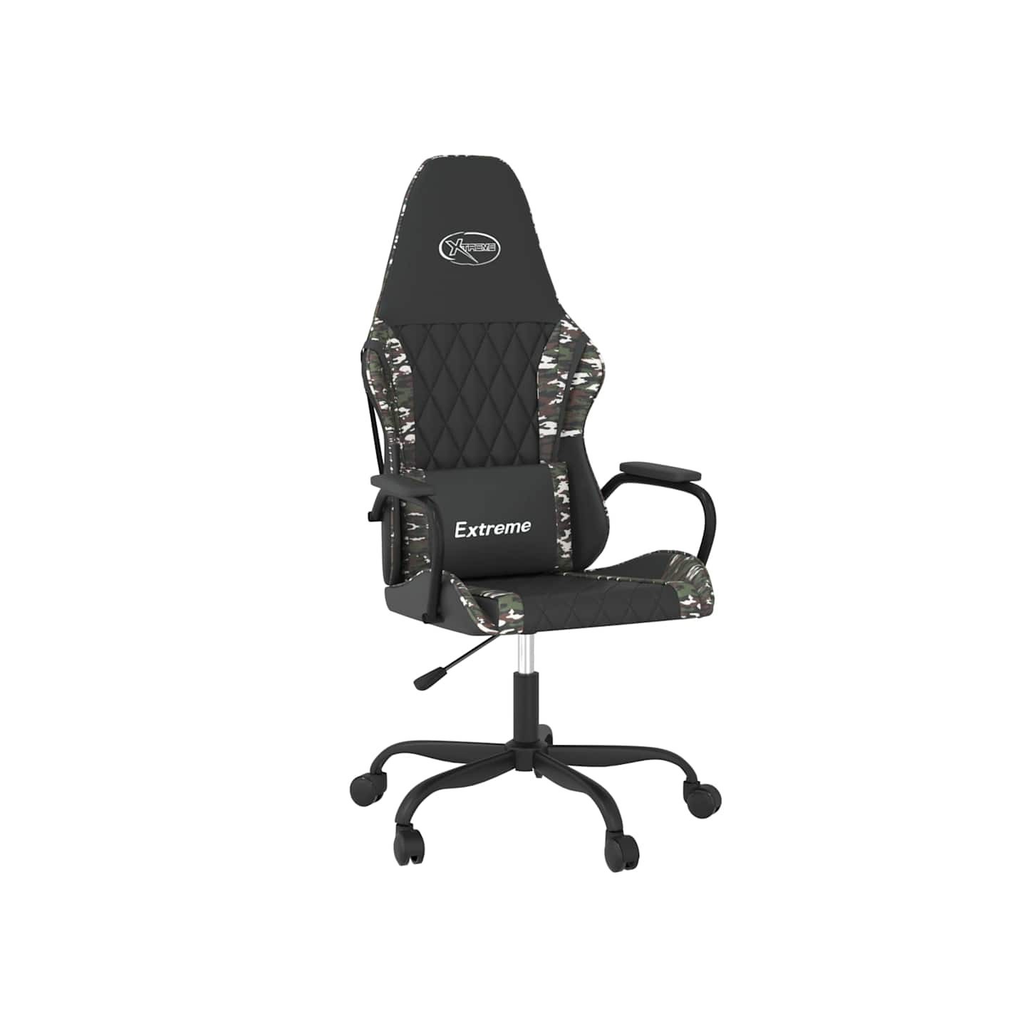 Chaise de jeu Noir et camouflage Similicuir