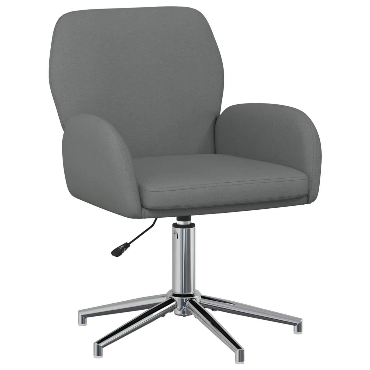 Chaise de bureau pivotante Tissu 54 x 58 x 90 cm Gris foncé